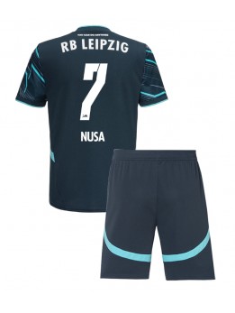 Detské Futbalové oblečenie RB Leipzig Antonio Nusa #7 2024-25 Krátky Rukáv - Tretina (+ trenírky)